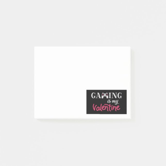 Gaming ist mein Valentine Post-it Klebezettel (Vorderseite)