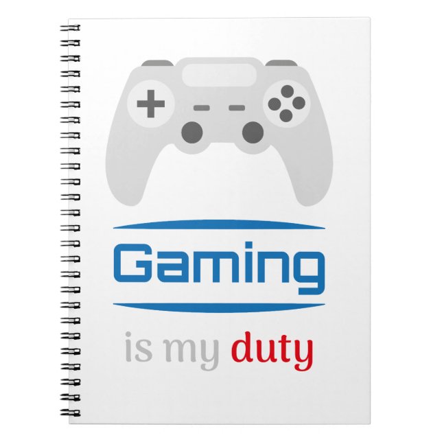 Gaming ist meine Pflicht Gamer Controller Notizblock (Vorderseite)