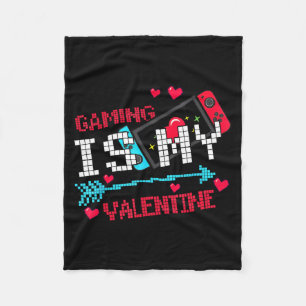 Gaming ist Valentinstag lustiger Gamer Liebe Pixel Fleecedecke