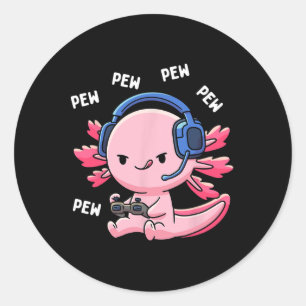 Gaming Kids Boys Girls Anime Video Game Pew Gamer Runder Aufkleber