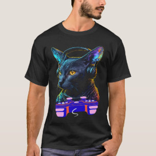 Gaming Korat Katzen-Spieler-Tier-Videospieler Männ T-Shirt