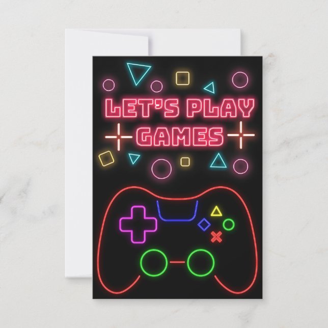 Gaming Lasse Spiele spielen RSVP Karte (Vorderseite)