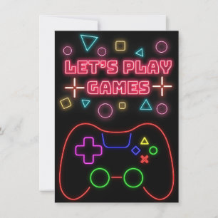 Gaming Lets Play Spiele Einladung