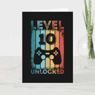 Gaming Level 10 freigeschaltet 10. Geburtstagsgesc Karte