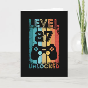Gaming Level 27 Ungesperrter 27. Geburtstagsgesche Karte