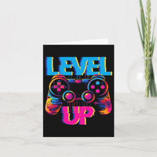 Gaming Level Up Game Controller Videospiel Pop Art Karte
