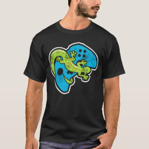 Gaming Lizard Spielekonsole und Reptilienhalter T-Shirt