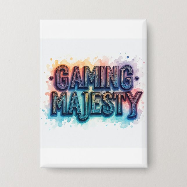 Gaming Majestät Button (Vorderseite)