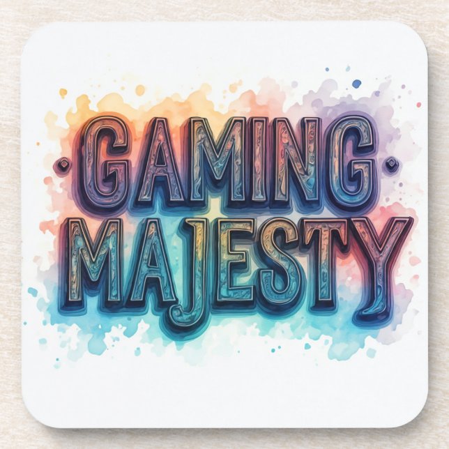 Gaming Majestät Getränkeuntersetzer (Vorderseite)