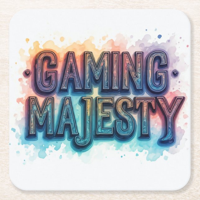 Gaming Majestät Rechteckiger Pappuntersetzer (Vorderseite)