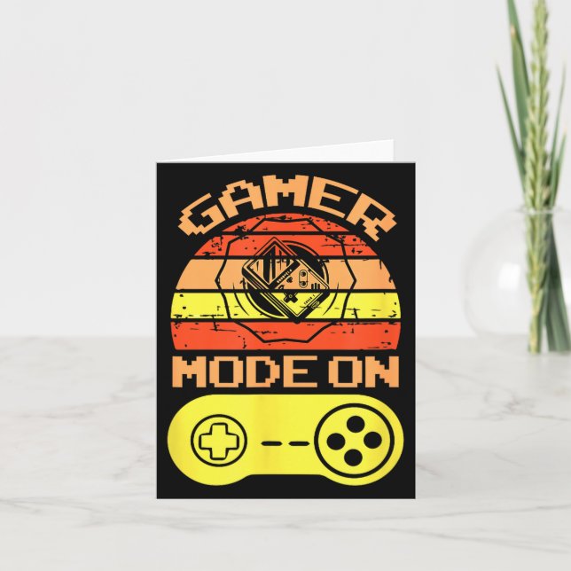 Gaming Mode On Funny Game Quotes Gift For Players  Karte (Vorderseite)
