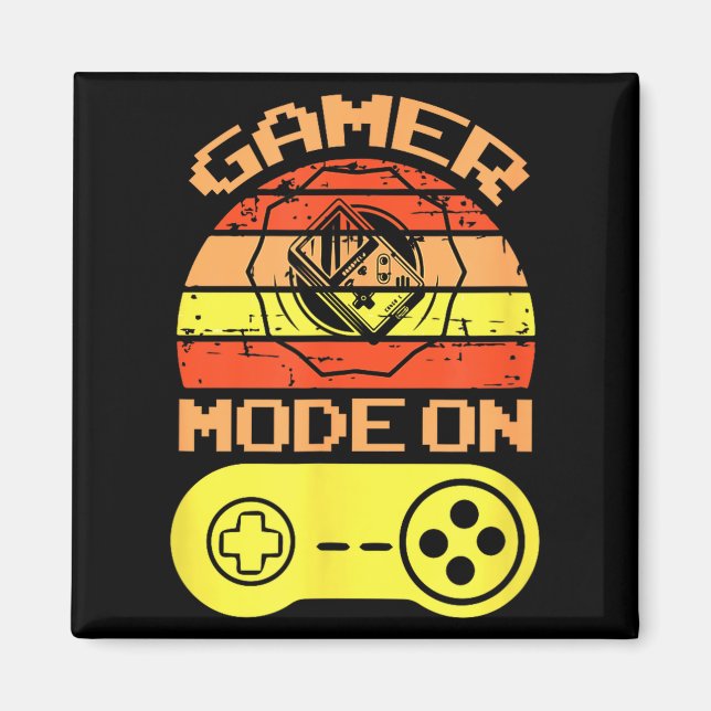 Gaming Mode On Funny Game Quotes Gift For Players  Magnet (Vorne)