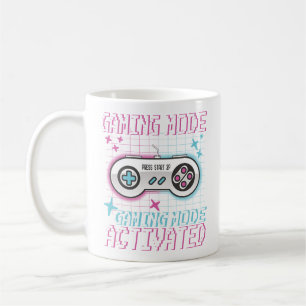 Gaming-Modus aktiviert Retro Pixel Gamer Design Kaffeetasse
