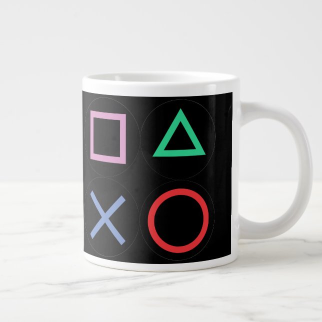 Gaming Mug – Pixels Power Play Neon Coffee Cup Jumbo-Tasse (Rechts)