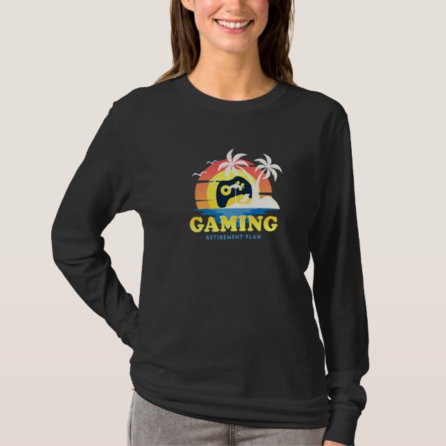 Gaming My Retirement Plan Gamer T-Shirt (Vorderseite)
