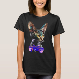 Gaming Oriental Shorthair Katze Spieler Videospiel T-Shirt