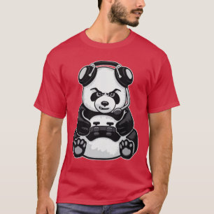Gaming Panda Funny Niedlich Bear Video Gamer T-Shirt