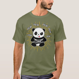 Gaming Panda Pew Niedlich Gaming Weihnachtsgeschen T-Shirt