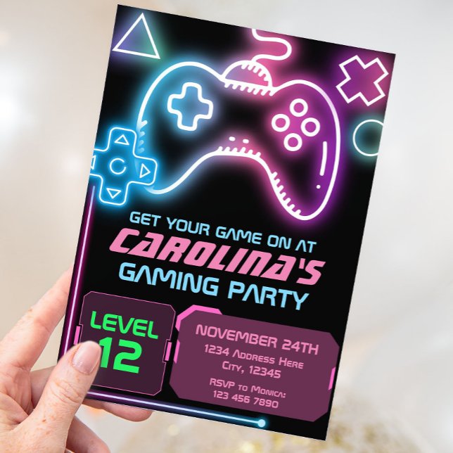 Gaming-Party Geburtstagseinladung Einladung (Von Creator hochgeladen)