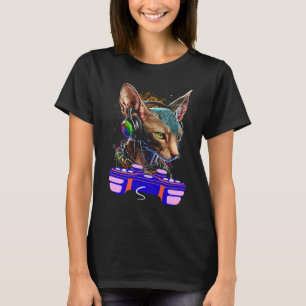 Gaming Peterbald Katze Spieler Tier Videospieler I T-Shirt