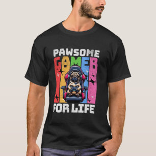 Gaming Pug Videospiel Grafik Für Männer Jungen Fra T-Shirt