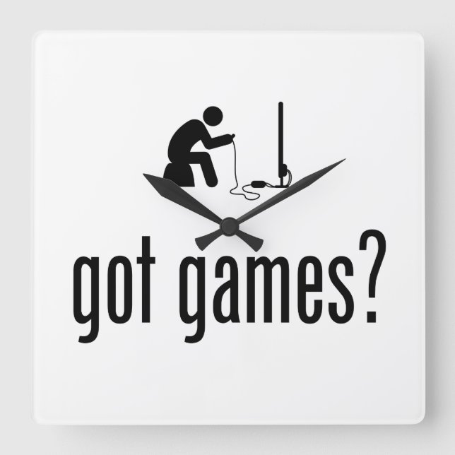 Gaming Quadratische Wanduhr (Vorderseite)