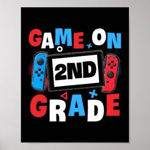 Gaming-Spiel auf der zweiten Stufe des ersten Tage Poster