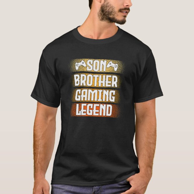 Gaming Sprichwort Son Brother Gaming Legende T-Shirt (Vorderseite)