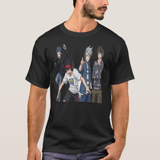 Gaming Squad Anime T-Shirt - Gamer Boys With   (Vorderseite)