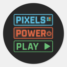 Gaming Stickers – Pixels Power Play Gamer Decals