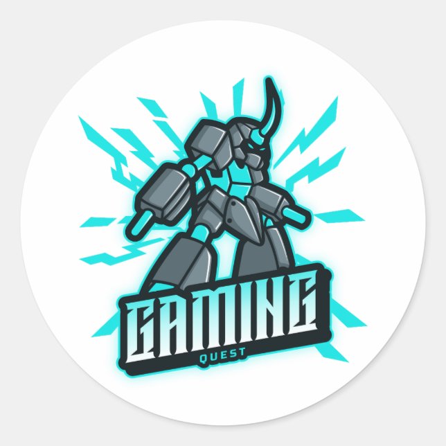 Gaming-Streit Runder Aufkleber (Vorderseite)