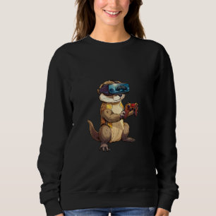 Gaming-Tiere - Videospiele auf der Konsole spielen Sweatshirt