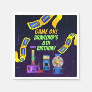 Gaming- und Arcade-Geburtstag Serviette