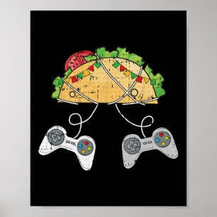 Gaming und Tacos Cinco De Mayo Videospiel Mexikani Poster