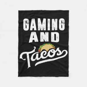 Gaming und Tacos Retro Video Game Player Taco Fan Fleecedecke