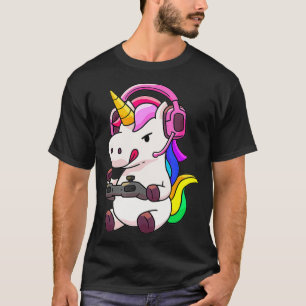 Gaming Unicorn Girl Gamer Niedliche Geburtstag Gir T-Shirt