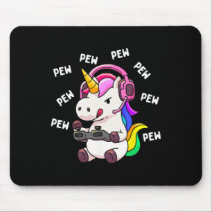 Gaming Unicorn Pew Pew Unicorns Lover Video Game G Mousepad
