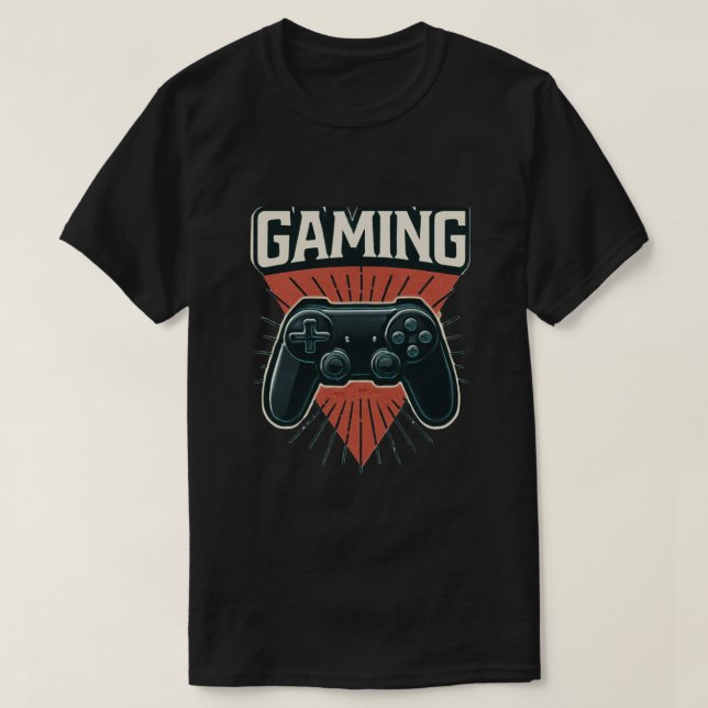 Gaming Vibes: Bold Controller Design T-Shirt (Design vorne)