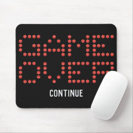 Gaming Video Game Over Lettering Gamer D20 Dice Mousepad