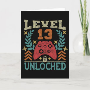 Gaming Vintag 13. Geburtstagsgeschenk 13 Jahre alt Karte