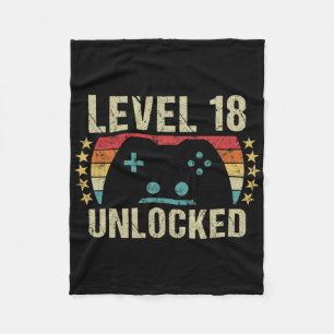 Gaming Vintag 18. Geburtstagsgeschenk 18 Jahre alt Fleecedecke