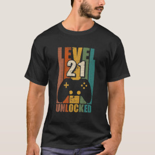 Gaming Vintag 21. Geburtstagsgeschenk 21. Junge T-Shirt