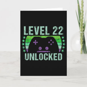 Gaming Vintag 22. Geburtstagsgeschenk 22 Jahre alt Karte