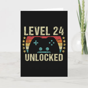 Gaming Vintag 24. Geburtstagsgeschenk 24 Jahre alt Karte
