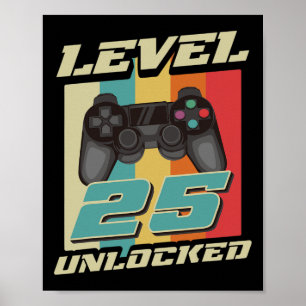 Gaming Vintag 25. Geburtstag Geschenk 25 Jahre alt Poster