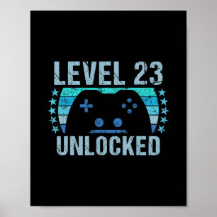 Gaming Vintage 23. Geburtstagsgeschenk 23 Jahre al Poster