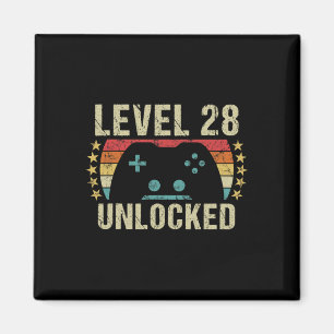 Gaming Vintage 28. Geburtstagsgeschenk 28 Jahre al Magnet
