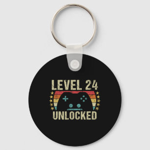 Gaming Vintage Geburtstagsgeschenk 24 Jahre alter Schlüsselanhänger