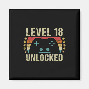 Gaming-Vintage-Geschenk zum 18. Geburtstag 18-jähr Magnet