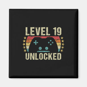 Gaming-Vintage-Geschenk zum 19. Geburtstag 19-jähr Magnet
